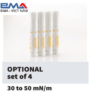 Bộ 4 cây bút thử đo sức căng bề mặt Arcotest Pink Jumbo 30-50 dyne
